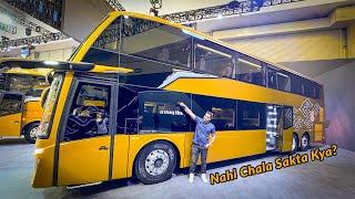 Why not in INDIA? Luxury Travel Bus with A.D.A.S Level 2 Private Cabins and Seat cum Sleeping Bed