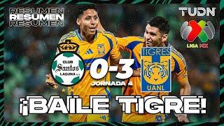 HIGHLIGHTS | Santos 0-3 Tigres | Liga Mx -AP2024 - J4 | TUDN