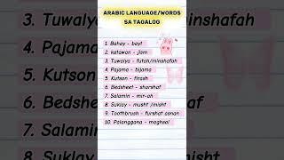 Basic Arabic language/words in tagalog.. | #shorts #viralvideo #arabicintagalog