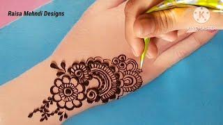 New stylish back hand mehndi design/Simple stylish mehndi/mehandi ka design/Mehndi design #mehndi