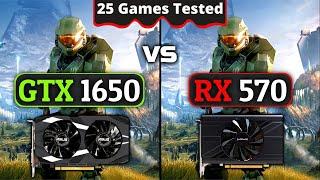 GTX 1650 vs RX 570 | 25 Games Tested!