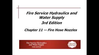 Chapter 11 Lecture on Fire Hose Nozzles