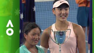Liang/Wang Junior Girls' Doubles ceremony | Australian Open 2018