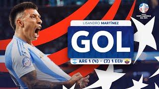 GOL de Lisandro MARTÍNEZ | Argentina 1-1 Ecuador | CONMEBOL Copa América USA 2024™