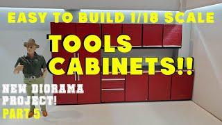 Building 1/18 Scale Tools Storage Cabinets for my Showroom and Garage Diorama || part 5