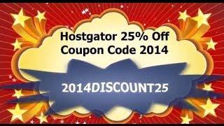 Hostgator 25% Off Coupon Code 2014 -New Hostgator 25 Percent Web Hosting Discount 2014Discount25