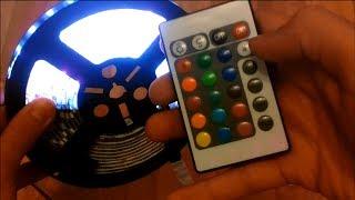 Unboxing and Review 5M 5050 RGB 300 SMD LED Strip Lights with remote Controller