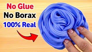 How to make Slime without Glue or Borax | No Glue No Borax Fluffy Slime at home easy [ASMR]