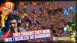 StarCraft Troll Plays  |  Using 50 Guardians To Recall and Kill Players |  How To Gameplay