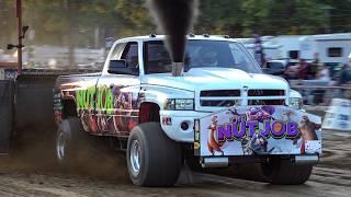 OSTPA Truck Pulling 2024: Super Stock Diesel Trucks: Ashland, OH. Ashland County Fair Pull.