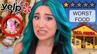 EATING at 1 STAR WORST Rated RESTAURANTS  (will I get food poisoning)