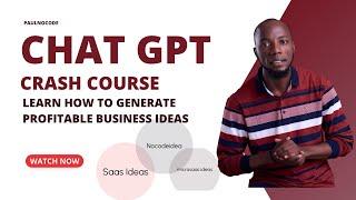 ChatGPT crash course ( Generate business Ideas with ChatGPT