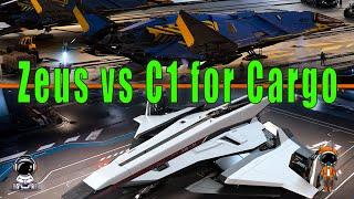 RSI Zeus vs C1 for Cargo Running in Star Citizen