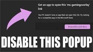 How To Disable 'ms-gamingoverlay' link Pop-Up In 2024 Without Scripts