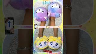 #choose Lisa Or Lena#barbie #tiktok #gift #vs#Lisaorlena's fluffy #ليزاورلينا'sfluffy #fuffyslippers