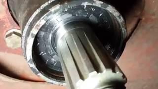 Brush hog gearbox repair - How to remove and replace the output shaft seal