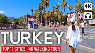 Turkey's Top 11 Cities  4K Walking Tours of Must-Visit Destinations