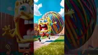 SpongeBob Makes Rubber Band Art | Rank Up | Epic Revenge Prank! #shorts #spongebob #funny