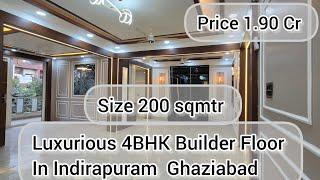 Ultra Luxurious 4Bhk Builder Floor In Indirapuram, Ghaziabad #forsale #4bhk