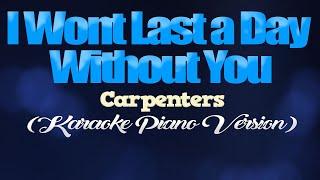 I WONT LAST A DAY WITHOUT YOU - Carpenters (KARAOKE VERSION)