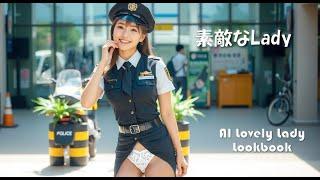 AI029 AI 画像生成 美女 ルックブック ポリス POLICE ポートレート lookbook fashion