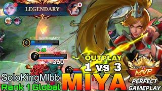 You Can't Stop Me! Miya Perfect Gameplay - Top 1 Global Miya by SoloKingMlbb - Mobile Legends