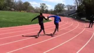 Relay practice for Penn Relays