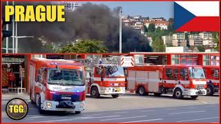 [Prague] Firefighters & Police Rush Towards Huge Plume of Smoke! + Fire Station Visit!