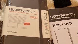 Leuchtturm1917 pocket ( a6 ) daily planner unwrapping and flip through 2023