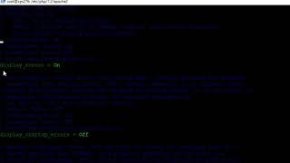 Changing php ini file to show error messages