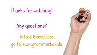 GRAMMARBOX: although, even though, despite, in spite of, in case | Erklärvideo