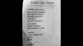 Tears For Fears - 2017 Full Concert Columbus, Ohio - (Audio Only) Audience Recording - Live