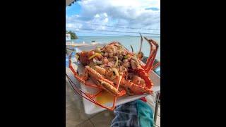 el Mega Langoston del Malecon  Rellenao a La Coral ️ con To los Mariscos  en Super Terraza al