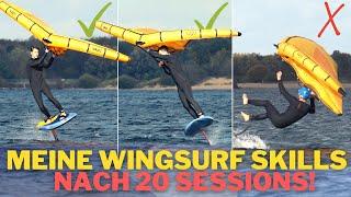 Wie schwer ist WINGSURFEN lernen?! | Fortschritt nach 20 Sessions