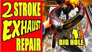 Two Stroke Exhaust Repair (Cutting it up to Reshape)