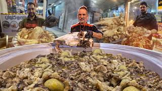 $5 Pacha Erbil Street Food  | Delicious LAMB HEAD Meat Iraq Street Food