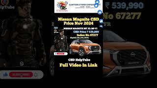 Nissan Magnite | XL | Csd Car Price List 2024 | November | Csd HelpTube