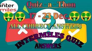 INTERMILES QUIZ ANSWER TODAY | SPORTS TRIVIA QUIZ | 17TH DECEMBER - 23 DECEMBER