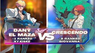 GGST ▰  Dany El Maza (#1 Ranked KyKiske)  vs  Crescendo (#8 Ranked Giovanna) Guilty Gear Strive