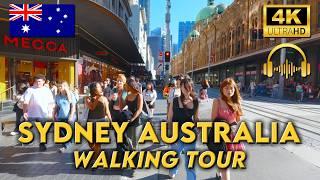 WALKING AROUND SYDNEY AUSTRALIA | Circular Quay - Gadigal Metro | 4K UHD Video Walk | Binaural Audio