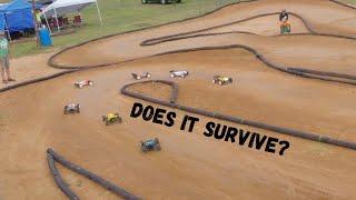 Driving A Traxxas Erevo in a Main at a Big RC Car Race