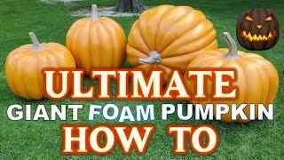 Make a Large Halloween Jack O Lantern  DIY Giant Foam Pumpkin