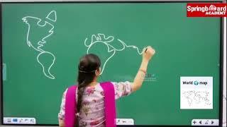 World का मैप आसानी से कैसे बनाए | Lakshita ma'am springboard |sbma a knowledge library #lakshitamam