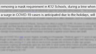 VDH urges Chesapeake students to wear masks despite school board's decision to make them optional ne