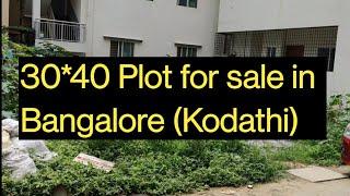 Plot for sale in Bangalore Kodathi Gate || RR Digital