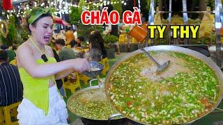 Ty Thy nấu chào gà đãi 20 nhân viên ăn no nê ngày cuối tuần đông khách- Ty Thy Vlog Gỏi đu đủ