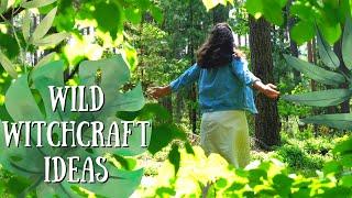 WITCH VLOG | forest bathing & foraging wild herbs & green witch spell