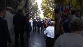 Marche vers le monument aux morts ,place Gabriel Péri,Toulon-28 08 2017