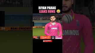 ‍️Riyan Parag Leaks Runs in Real Cricket 24 | rr vs pbks ipl #shorts #rc24