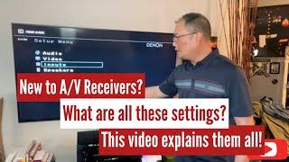 Setting Menu Basics on Home Theater AV Receivers Denon AVR-S750HY and similar on Yamaha, Onyko